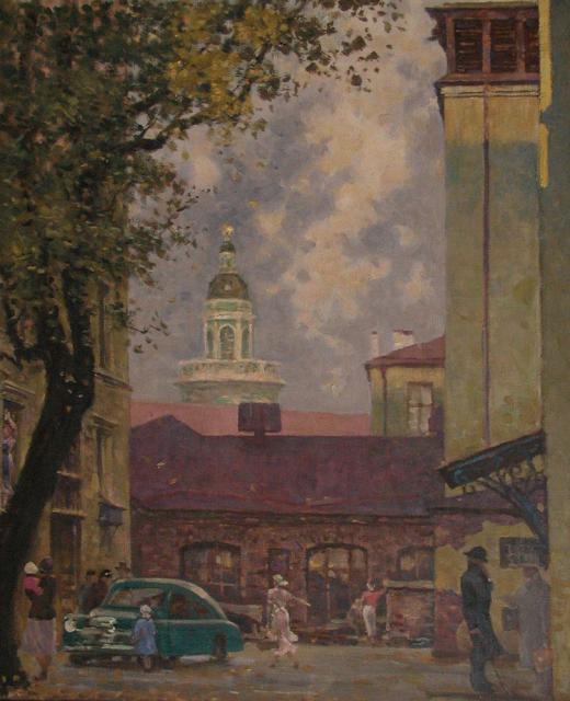 Самохвалов А.Н. Ленинградский дворик. 1950-е Самохвалов А.Н. Ленинградский дворик. 1950-е